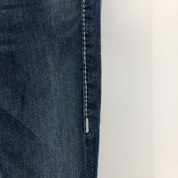 True Religion Vintage Wash Y2K low rise boot cut blue jeans 27 - Picture 9 of 16